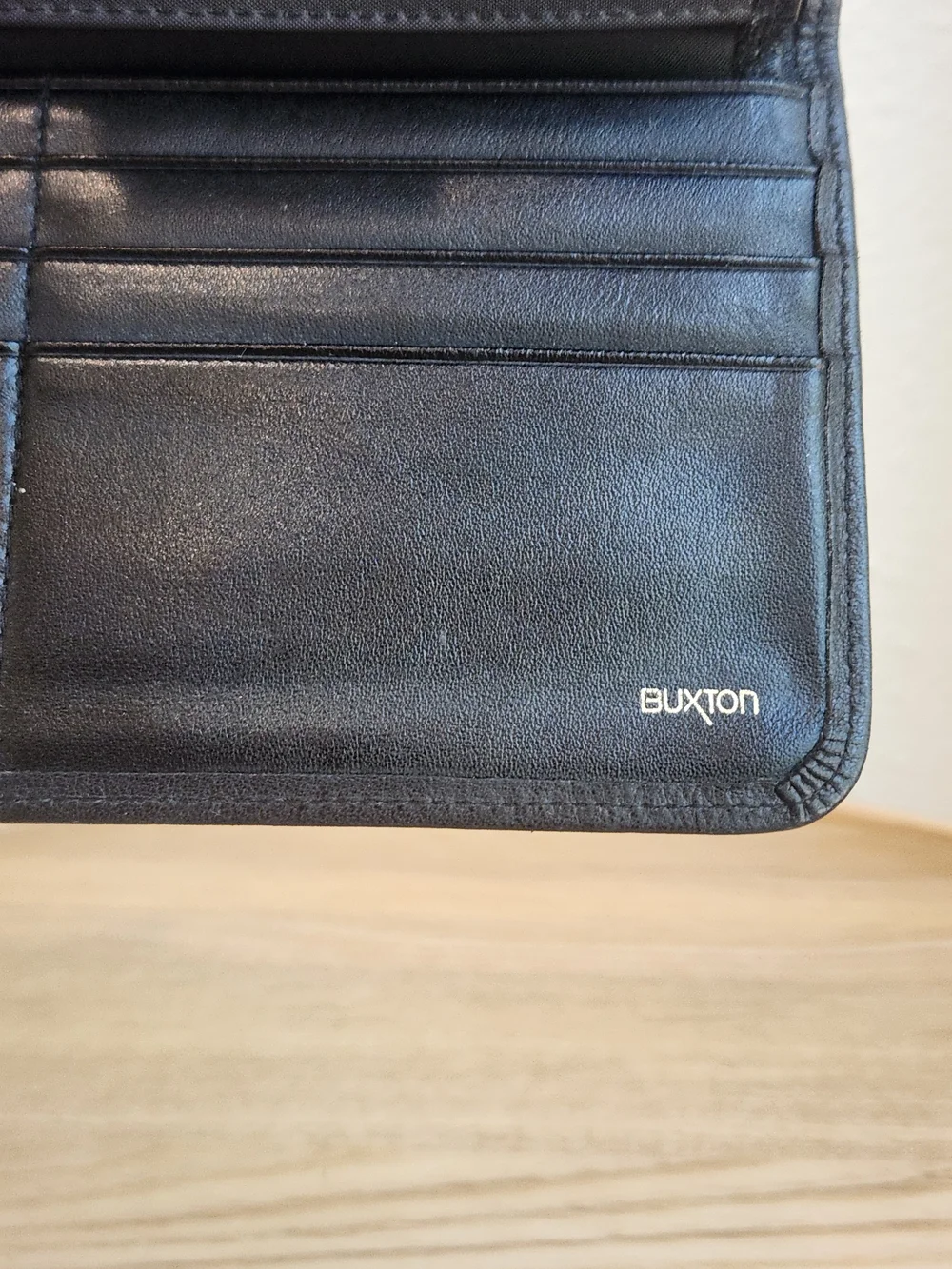 Buxton Black Leather Zip-Around Wallet with Snap Tab